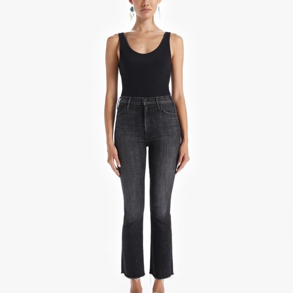 Mother The Hustler Ankle Fray Black Size 30 (Runs Small)